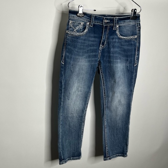 Grace In La Easy Fit Embroidered Jeans - Picture 3 of 13